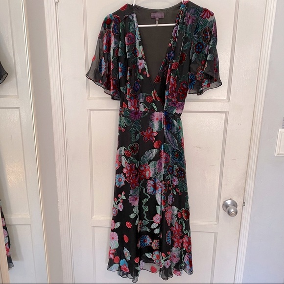 Hale Bob Dresses & Skirts - Hale Bob Maxi Dress Floral Velvet XS